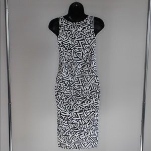 Geometrical Cotton Midi Dress